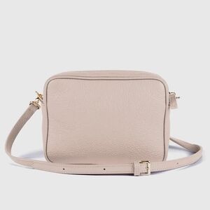 Quince Italian Leather Dusty Pink Crossbody Bag